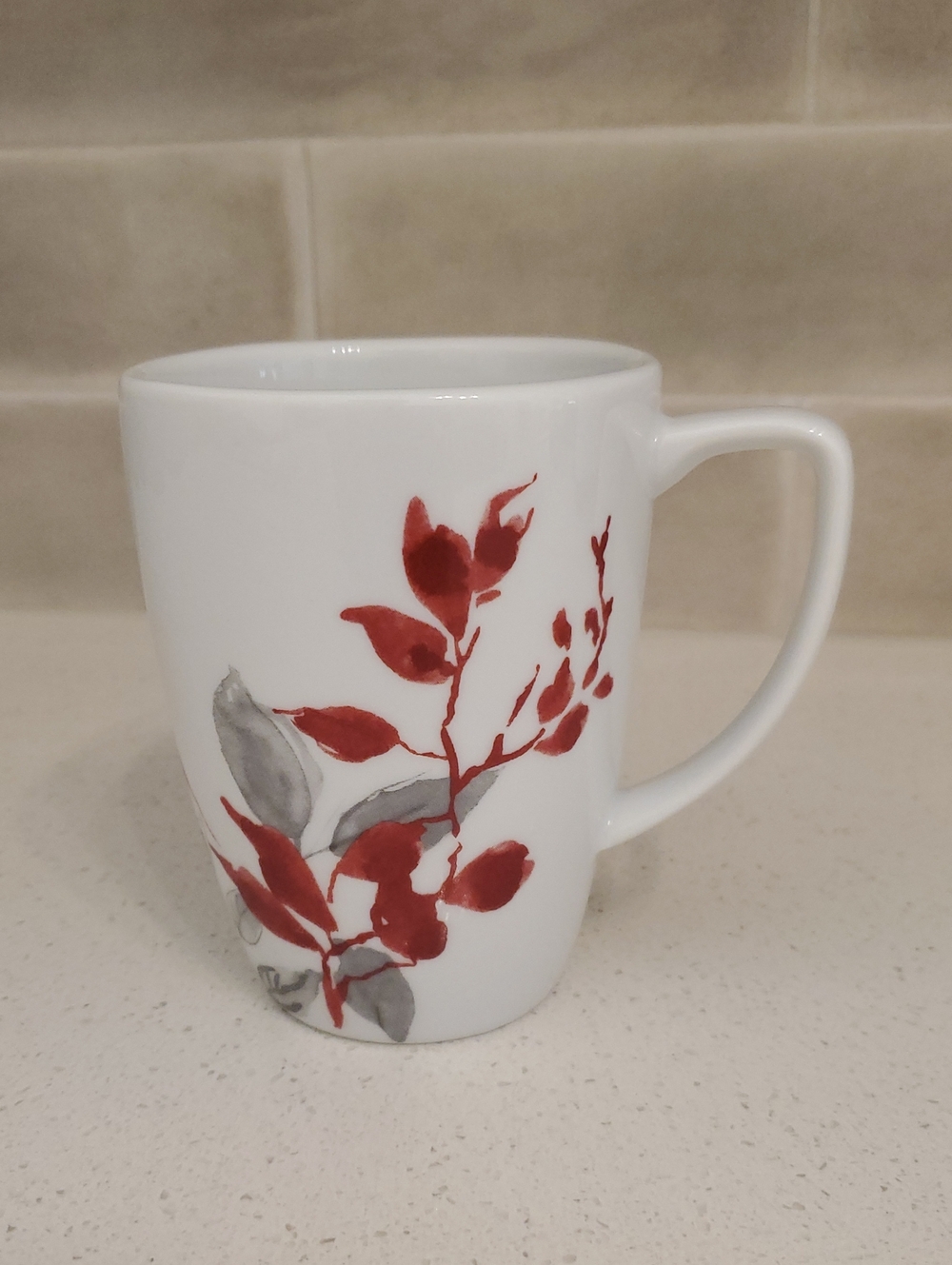 Corelle Coordinates Kyoto Leaves Porcelain Square  Mug